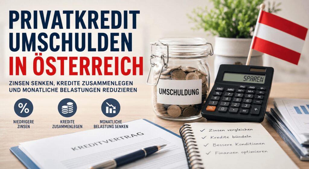 Privatkredit Umschuldung in Österreich mit Fokus auf niedrigere Zinsen und bessere Kreditkonditionen